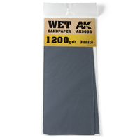 AK Interactive Wet Sandpaper 1200 Grit. 3 units