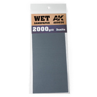 AK Interactive Wet Sandpaper 2000 Grit. 3 units