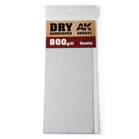 AK Interactive Dry Sandpaper 800 Grit. 3 units