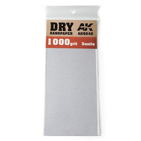 AK Interactive Dry Sandpaper 1000 Grit. 3 units