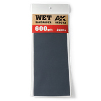 AK Interactive Wet Sandpaper 600 Grit. 3 units