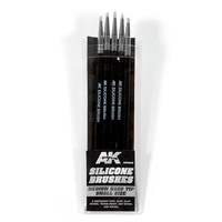 AK Interactive Silicone Brushes Medium Hard Tip Small Size