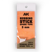 AK Interactive Rubbing Stick Spare Tips 3mm