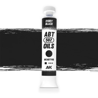 AK Interactive ABT 502: Ivory Black 20ml Oil Paint