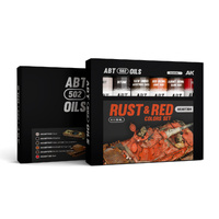 AK Interactive ABT 502: Rust & Red Colours Oil Paint Set