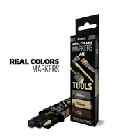 AK Interactive Real Colors Markers: Tools - Set 3 Arcylic Paint Markers