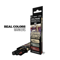 AK Interactive Real Colors Markers: German Tanks Interior Colors - Set 3 Arcylic Paint Markers