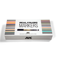 AK Interactive Real Colors Markers: Deluxe Case - Set 34 Acrylic Paint Markers