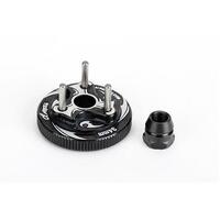 Alpha 34mm Fly Wheel (Black) with clutch nut