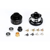 Alpha 14T Clutch Bell With 4 Shoe Clutch Flywheel Combo Set