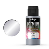 Vallejo Premium Colour Steel 60 ml Acrylic Airbrush Paint [62051]