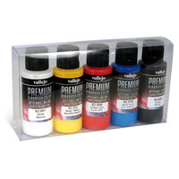 Vallejo Premium Colour Opaque Colors 5 Colour Set Acrylic Airbrush Paint [62101]