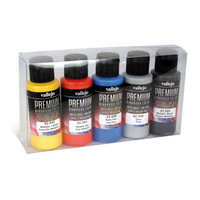 Vallejo Premium Colour Metallics 5 Colour Set Acrylic Airbrush Paint [62103]