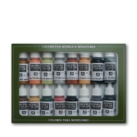 Vallejo Model Colour German Colors WWII 16 Colour Acrylic Paint Set [70107]