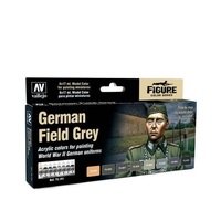 Vallejo Model Colour: German Field Grey by Jaume Ortiz (8 Colours) Acrylic Paint Set