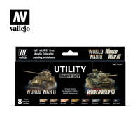 Vallejo Model Colour: Utility Paint Set WWII & WWIII (8 Colours) Acrylic Paint Set