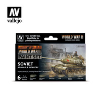 Vallejo Model Colour: Soviet Armour & Infantry WWII (6 Colours) Acrylic Paint Set