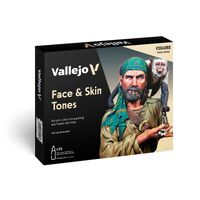 Vallejo Model Colour: Face & Skin Tones (16 Colours) Acrylic Paint Set