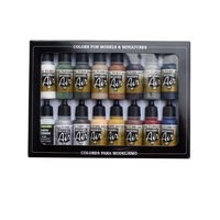 Vallejo Model Air Railway Colors 16 Colour Acrylic Airbrush Paint Set [71191]