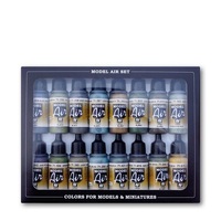 Vallejo Model Air RLM Colors 16 Colour Acrylic Airbrush Paint Set [71193]