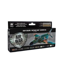 Vallejo Model Air USAF Colours "Vietnam War" Scheme SEA 8 Colour Acrylic Airbrush Paint Set [71204]