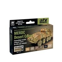 Vallejo Model Air MERDC Desert 6 Colour Acrylic Paint Set [71212]