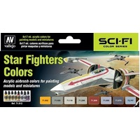 Vallejo Model Air Star Fighters 8 Colour Acrylic Airbrush Paint Set [71612]