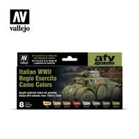 Vallejo Model Air Italian WWII Regio Esercito Camo Colors Acrylic Airbrush Paint Set [71645]