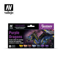 Vallejo Game Color Purple Dragons (8) by Angel Giraldez Acrylic Paint Set [72305]