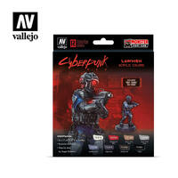 Vallejo Game Colour Cyberpunk Lawmen 8 Colour Acrylic Paint Set w/ Sgt. Suou miniature [72308]