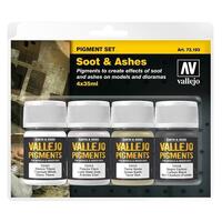 Vallejo Pigments Set Soot & Ashes 4 x 35ml [73193]