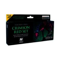 Vallejo Fantasy Pro Crimson Red Set (8) Acrylic Paint Set [74103]