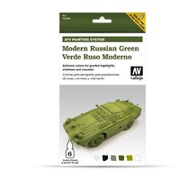 Vallejo Model Air AFV Set Modern Russian Green 6 Colour Acrylic Paint Set [78408]