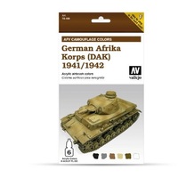 Vallejo Model Air AFV Set German Afrika korps 1941/1942 (DAK) 6 Colour Acrylic Paint Set [78409]