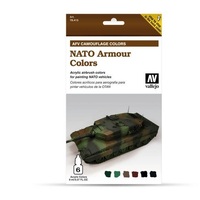 Vallejo Model Air AFV Set NATO Camouflage 6 Colour Acrylic Paint Set [78413]