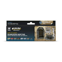 Vallejo Wizkids Premium set: Dungeon Depths Acrylic Paint Set (8 Colour Set) [80251]