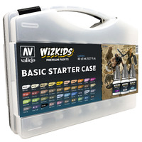 Vallejo Wizkids Basic Starter Case Acrylic Paint Set (40 Colour Set) [80260]