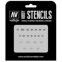 Vallejo 1/35 Soviet Numbers WWII Stencil [ST-AFV003]