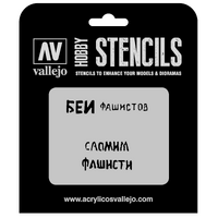 Vallejo 1/35 Soviet Slogans WWII Num. 1 Stencil [ST-AFV004]