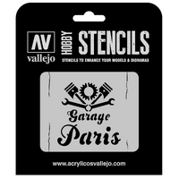 Vallejo 1/35 Vintage Garage Sign Stencil [ST-LET001]