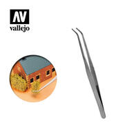 Vallejo Strong Curved Stainless Steel Tweezers (175 mm) [T12009]