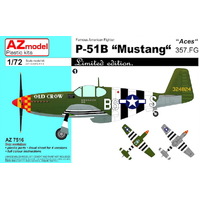 AZ Models 1/72 P-51B Mustang 357.FG Aces Plastic Model Kit [AZ7516]