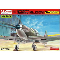 AZ Models 1/72 Spitfire Mk. IX/16 JOY PACK 3 in 1 Plastic Model Kit [AZ7706]