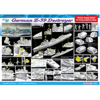 Dragon 1/350 German Z-39 Class Destroyer Plastic Model Kit [1037]