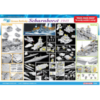 Dragon 1/350 German Battleship Scharnhorst 1943 Plastic Model Kit [1040]