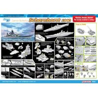 Dragon 1/350 German Battleship Scharnhorst 1940 Plastic Model Kit [1062]