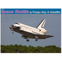 Dragon 1/144 Space Shuttle w/Cargo Bay and Satellite Plastic Model Kit [11004]