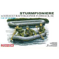 Dragon 1/35 German Sturmpioniere w/Assault Raft Plastic Model Kit [6076]