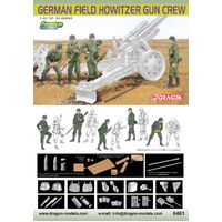 Dragon 1/35 German Field Howitzer Gun Crew Plastic Model Kit