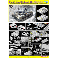 Dragon 1/35 Pz.Kpfw.III Ausf.N w/WINTERKETTEN s.Pz.Abt.502 LENINGRAD 1943 (SMART KIT) [6606]